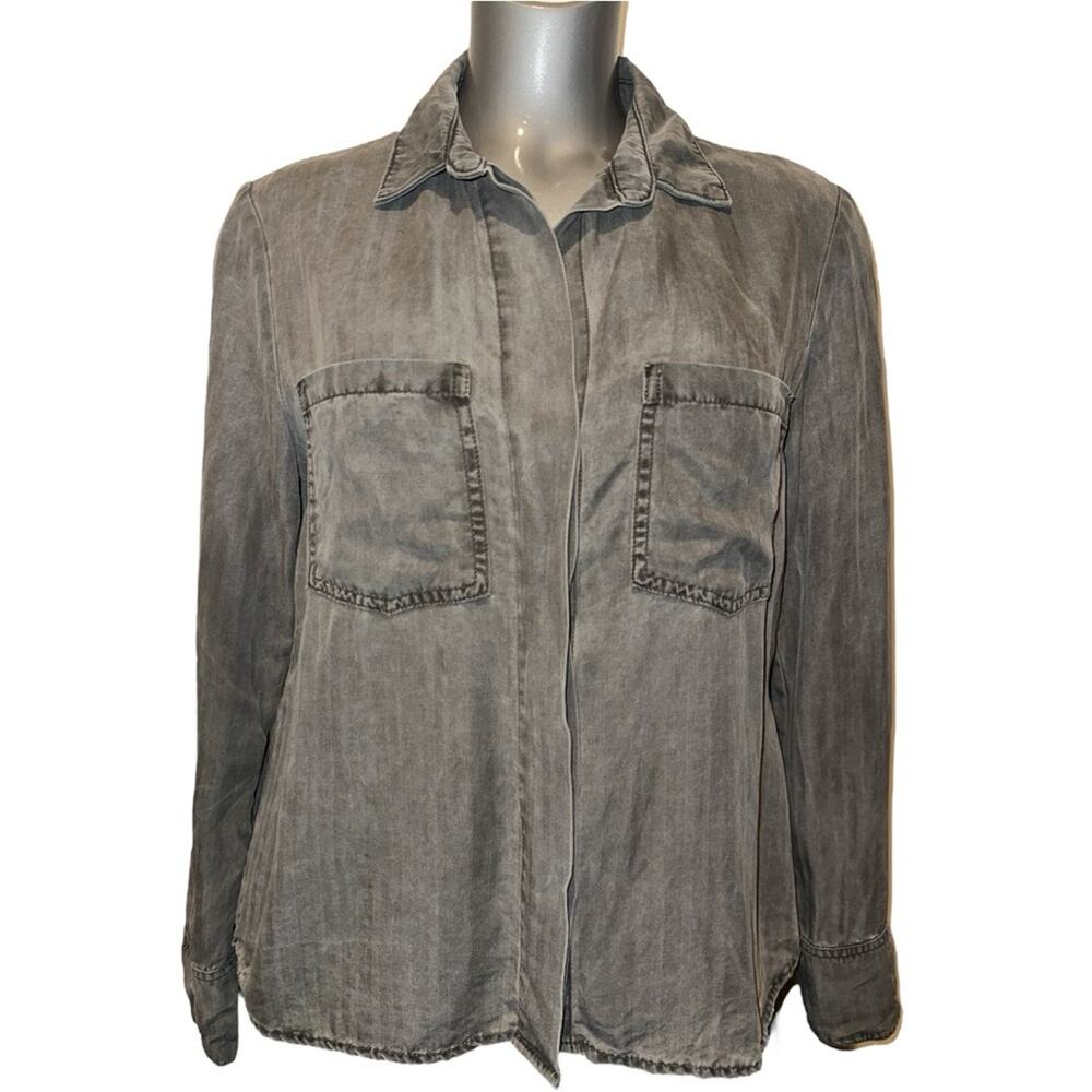 Bella Dahl Lyocell Split Back Button Down Shirt S… - image 3